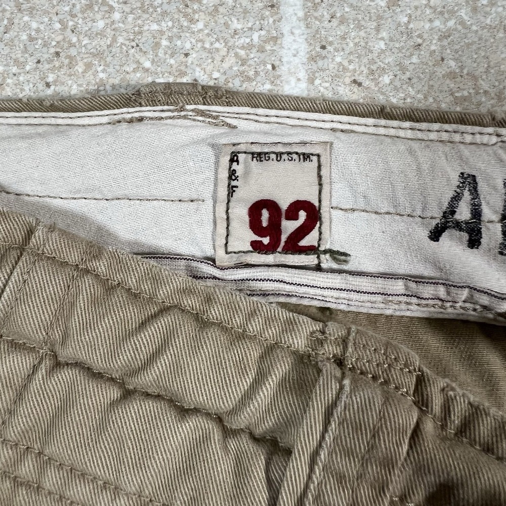 Vintage Y2K Abercrombie And Fitch Paratrooper Shorts Sz 36 Military Cargo Army - Picture 6 of 8
